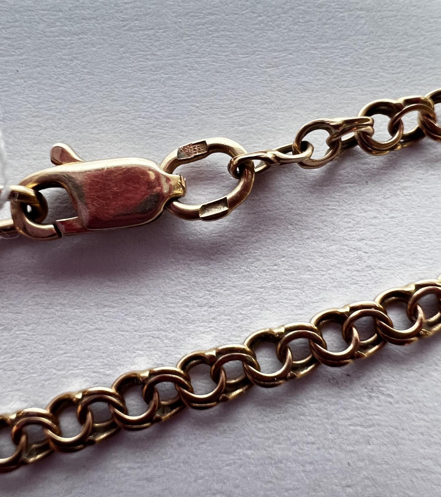 Ланцюжок з червоного золота з плетінням Бісмарк (33821796) 2