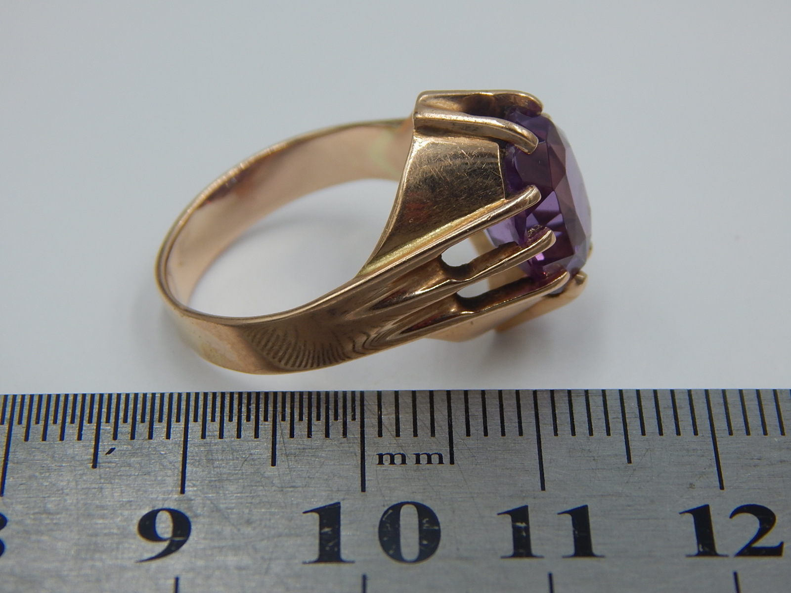 Кольцо из красного золота с корундом (28817306) 9