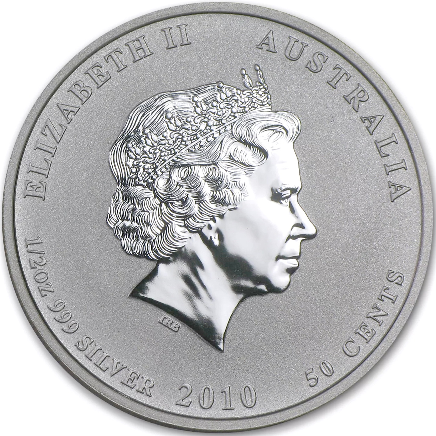 Срібна монета 1/2oz Рік Тигра 50 центів 2010 Австралія (33935212) 1