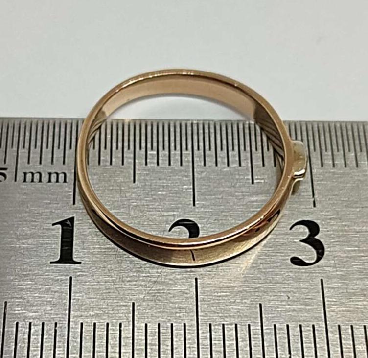 Кольцо из красного и белого золота с бриллиантом (-ми) (33813234)  5
