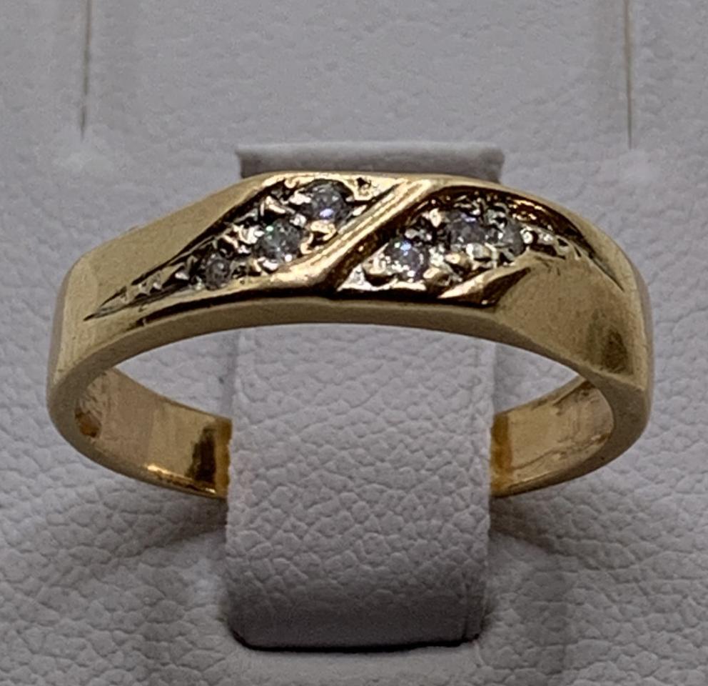 Кольцо из красного и белого золота с цирконием (32584560)  0