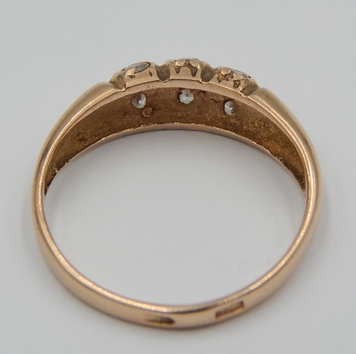 Кольцо из красного золота с цирконием (25340933) 5