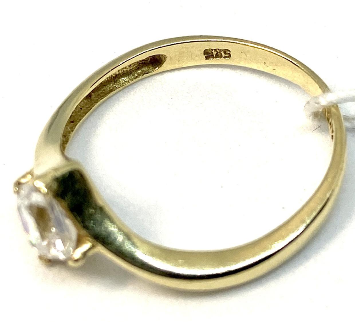 Кольцо из желтого золота с цирконием (27698063) 4