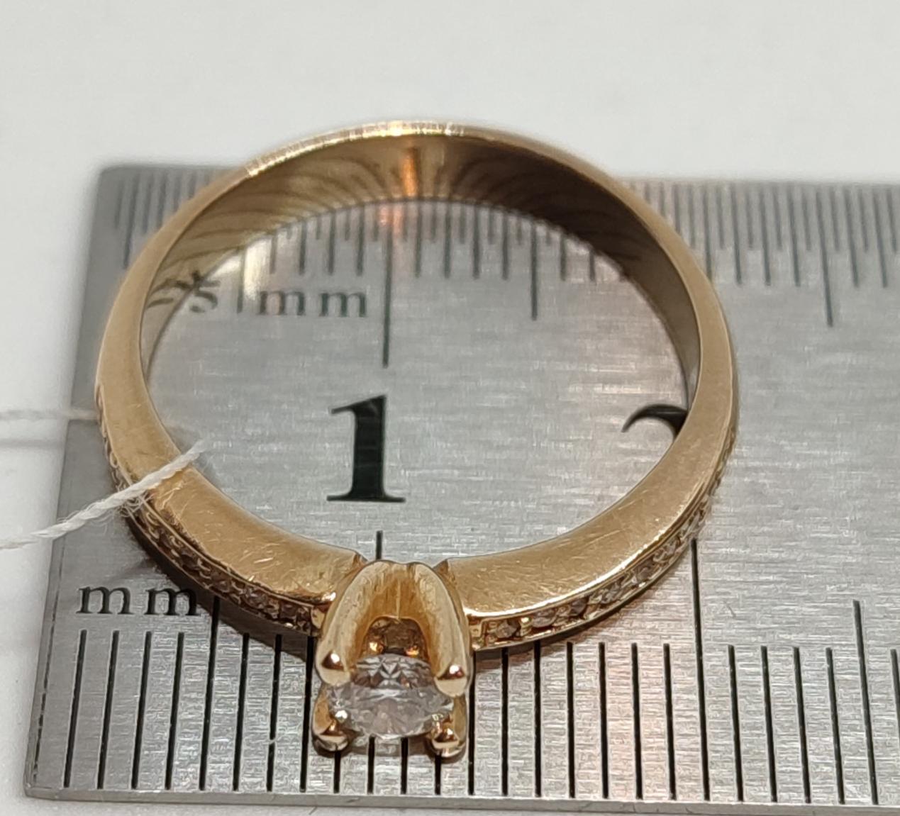 Кольцо из красного золота с бриллиантом (-ми) (32262980)  4