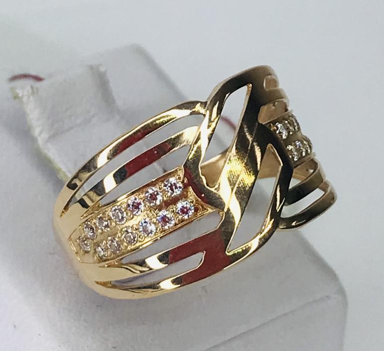 Кольцо из красного золота с цирконием (31858831) 1