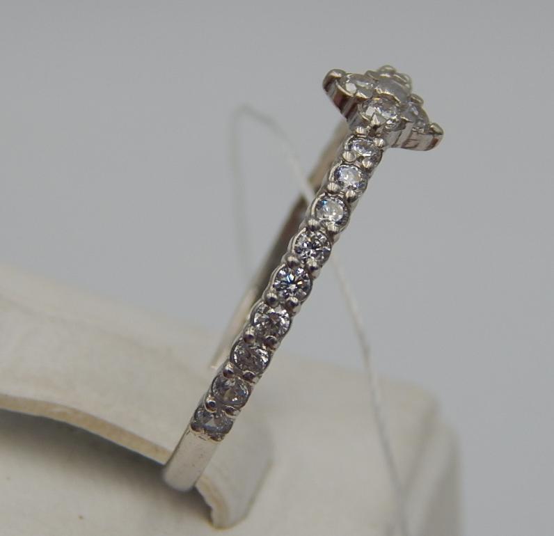Серебряное кольцо с цирконием (32262998) 2