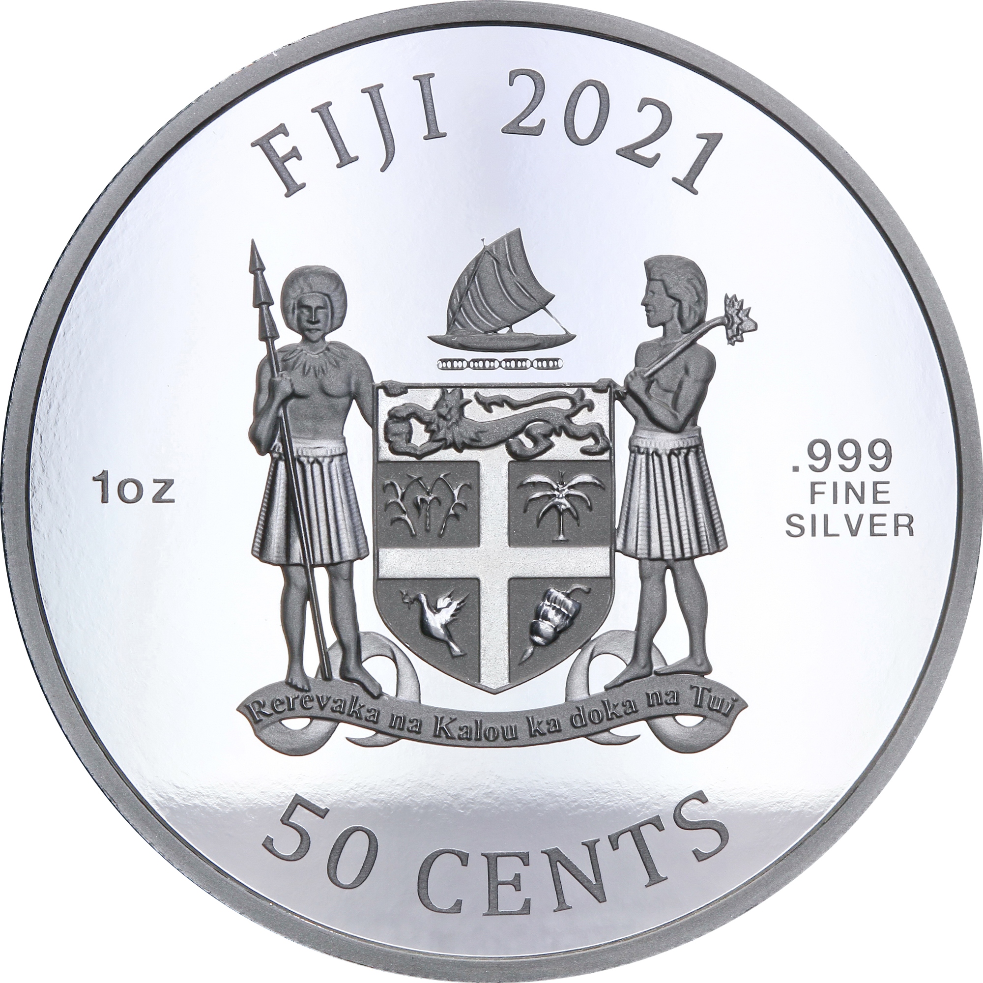 Серебряная монета 1oz Уличный Боец II: Вега 50 центов 2021 Фиджи (29128321) 1