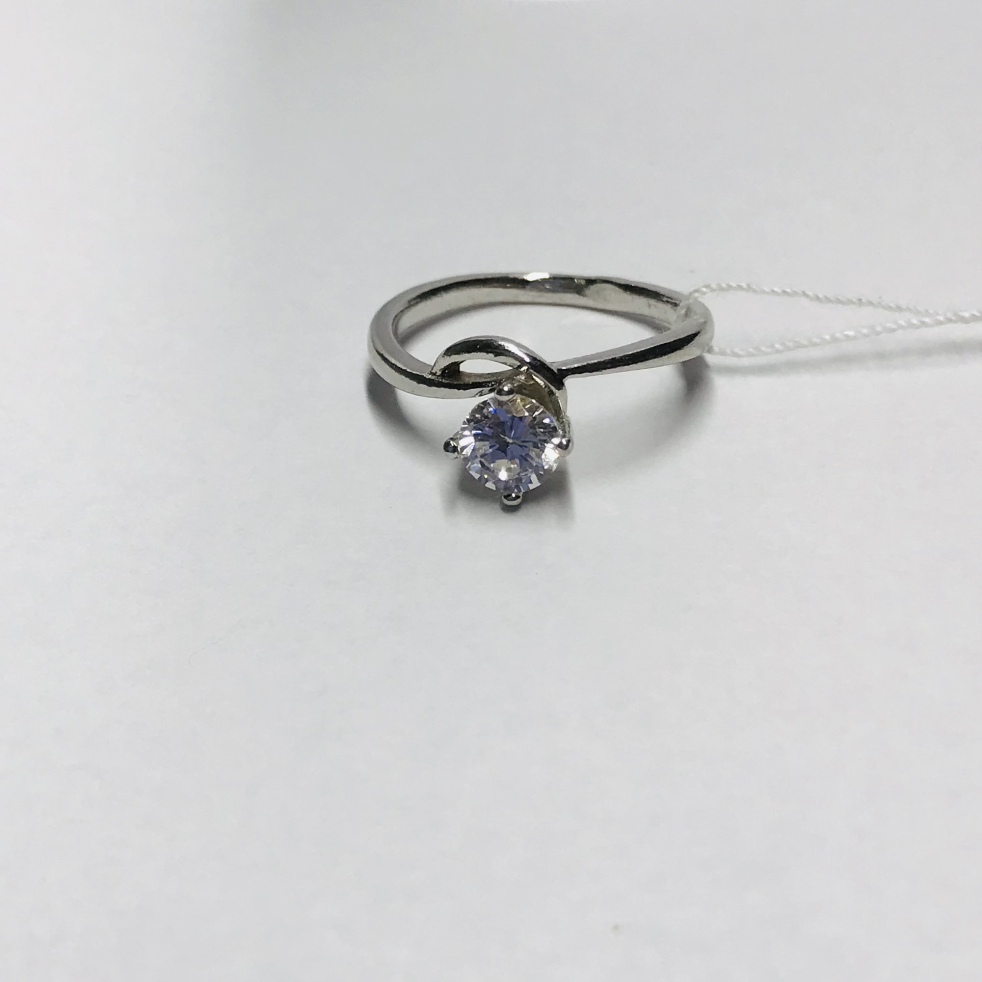 Серебряное кольцо с цирконием (32483569) 5