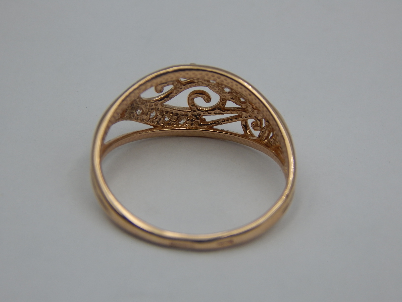 Кольцо из красного золота с цирконием (31274550) 6