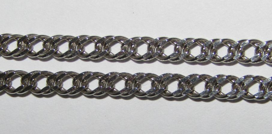 Серебряная цепь с плетением Двойной ромб (28954172) 0