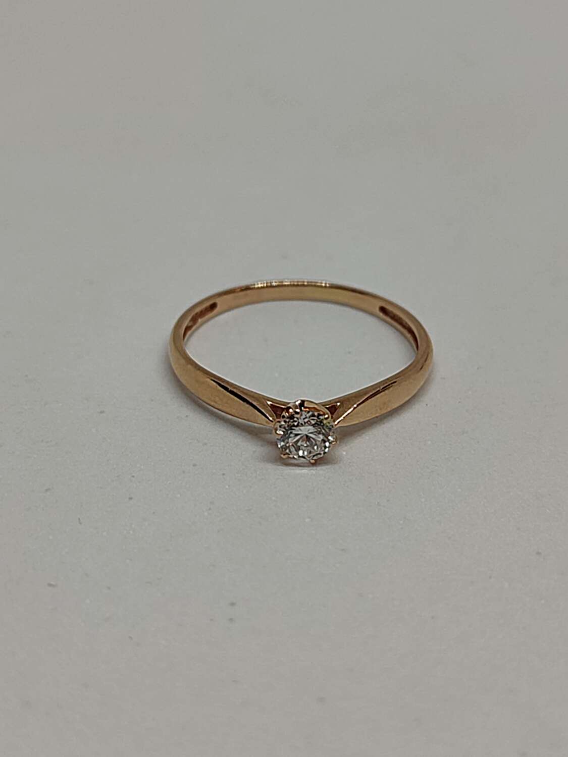 Кольцо из красного золота с бриллиантом (-ми) (31625967) 8