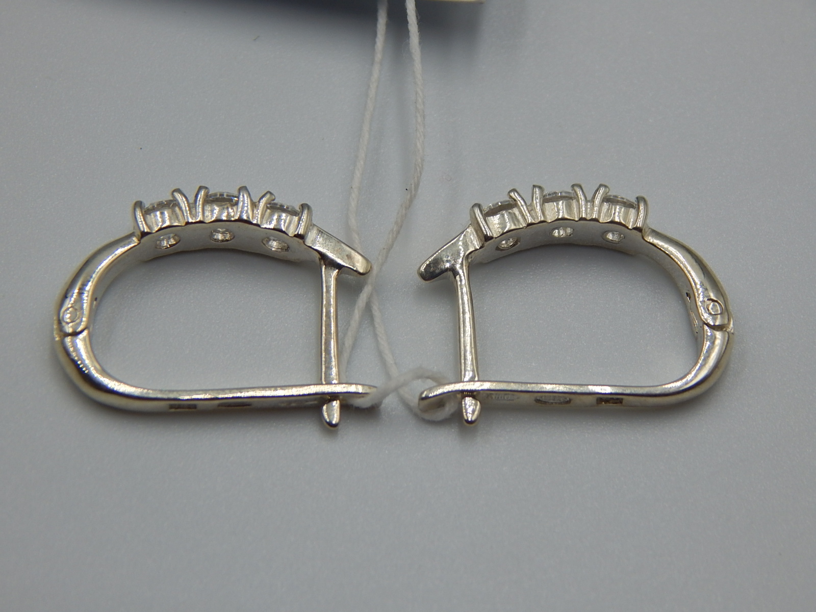 Срібні сережки з позолотою та цирконієм (31625556) 5