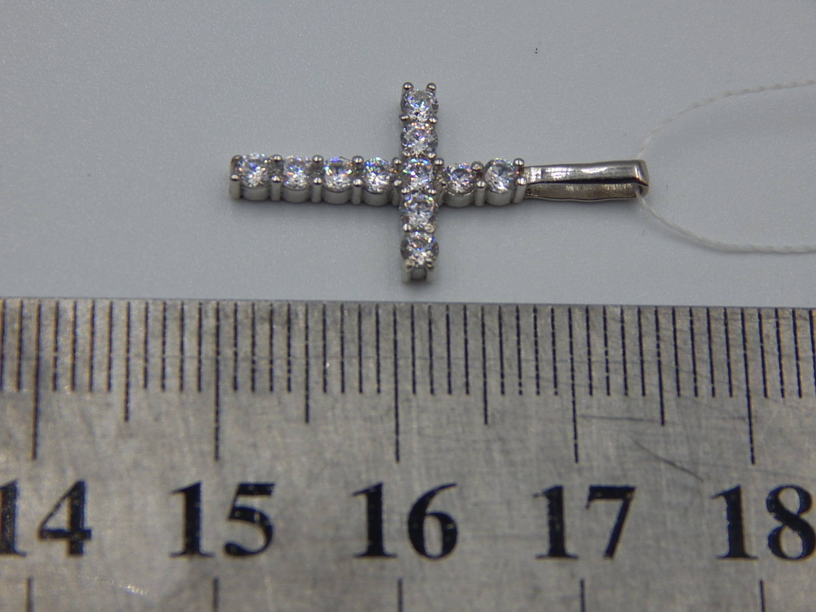 Срібний підвіс-хрест із цирконієм (32226944) 2