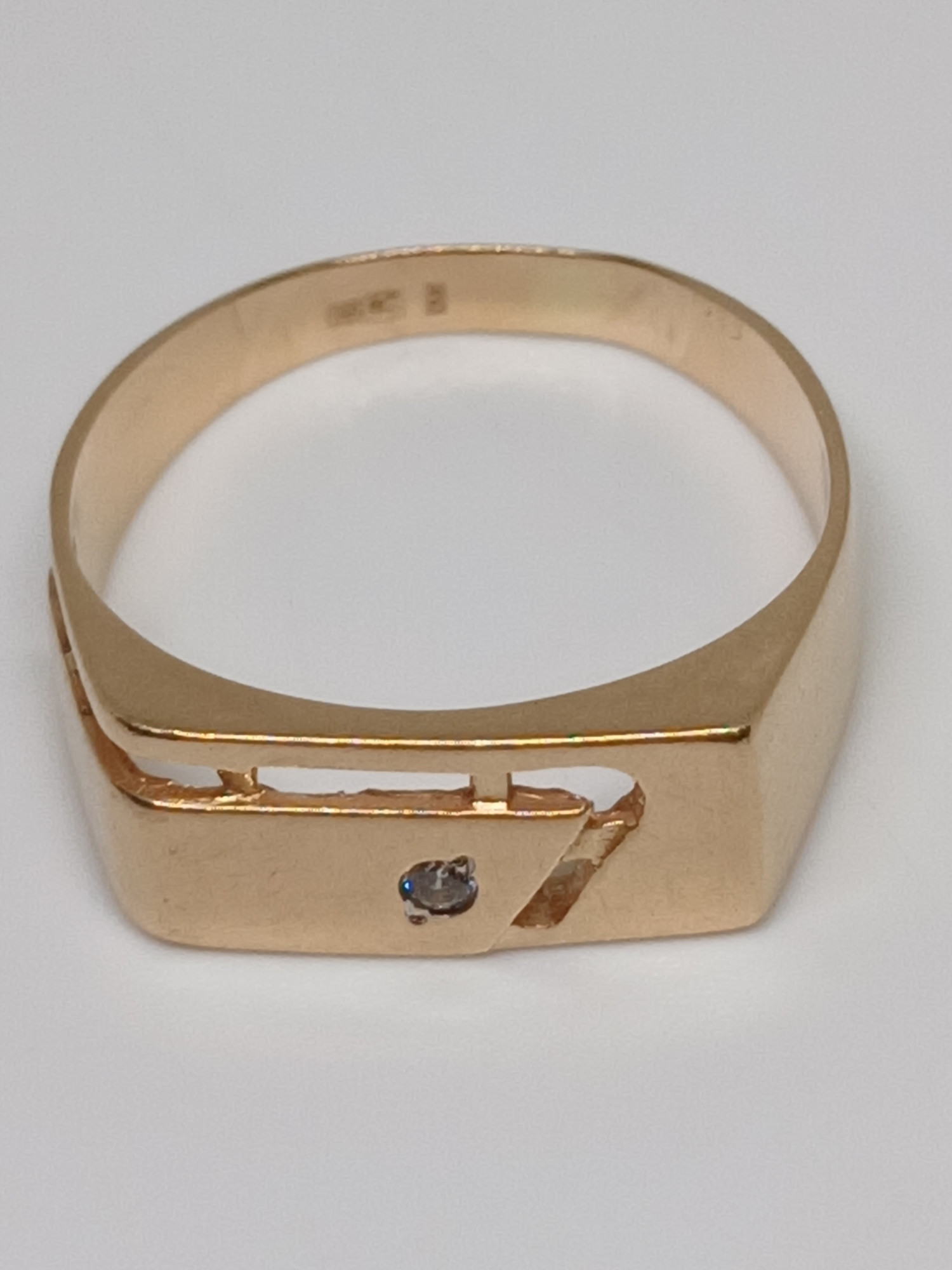 Перстень из красного золота с цирконием (33687353) 4