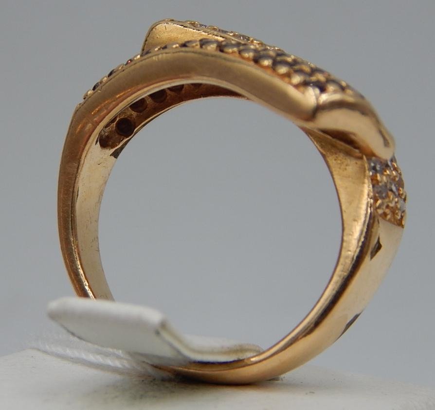 Кольцо из красного золота с цирконием (28715716) 3