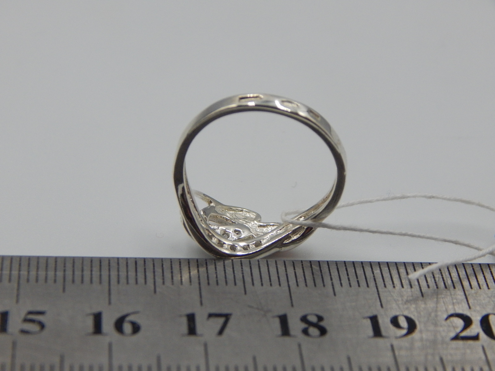Серебряное кольцо с позолотой и цирконием (32212506) 3