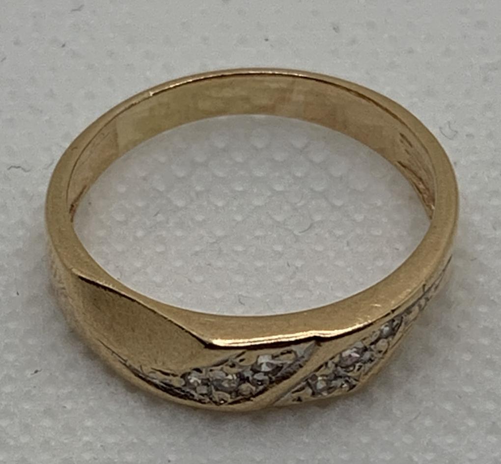 Кольцо из красного и белого золота с цирконием (32584560)  3