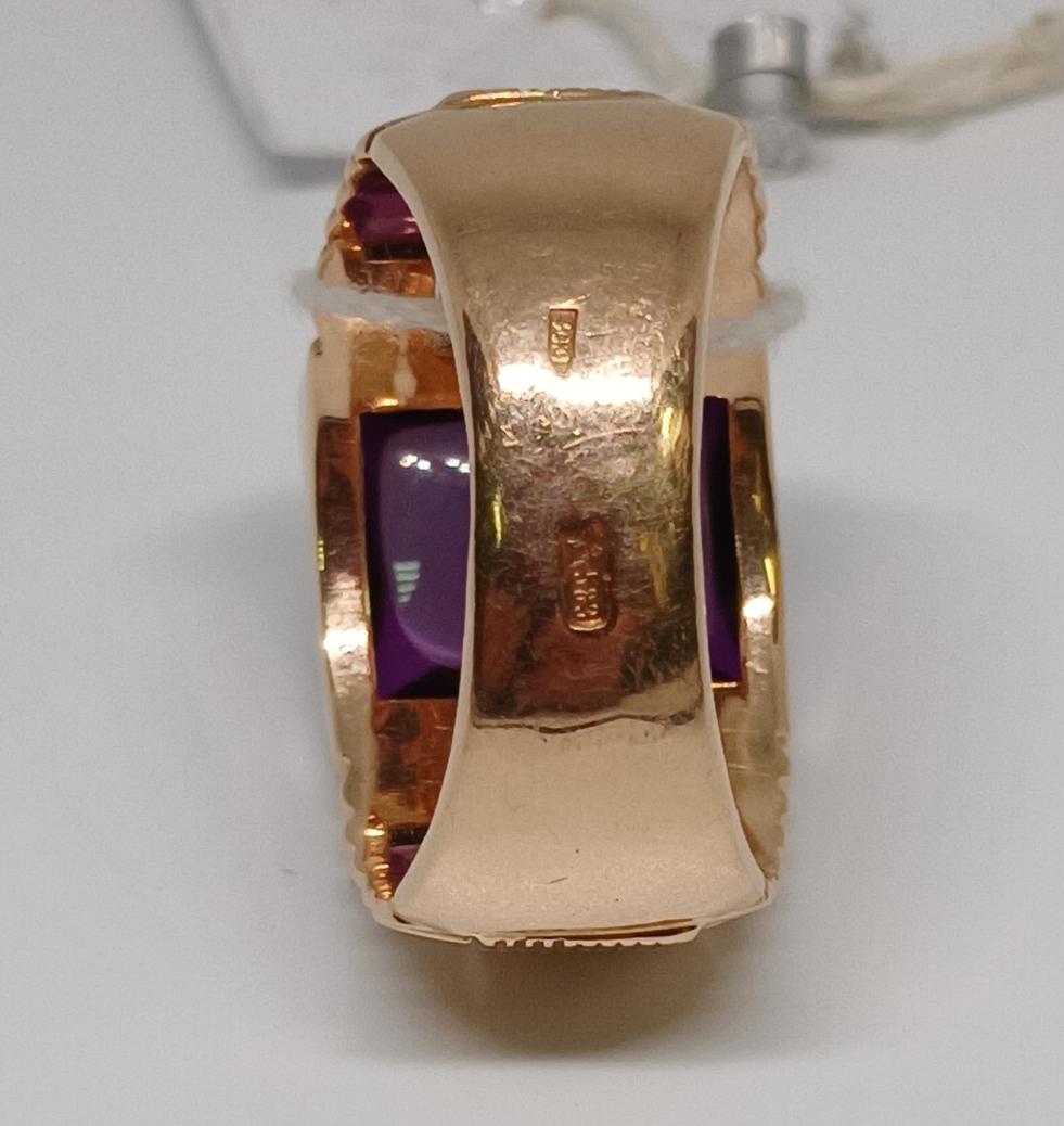 Перстень из красного золота с аметистом (33652751) 3