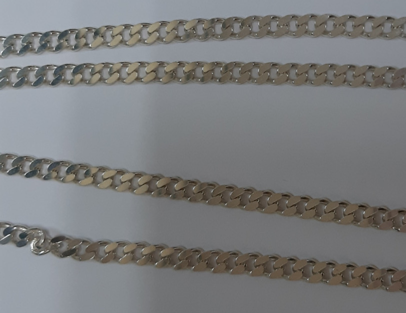 Серебряная цепь с плетением панцирное (30515841) 0