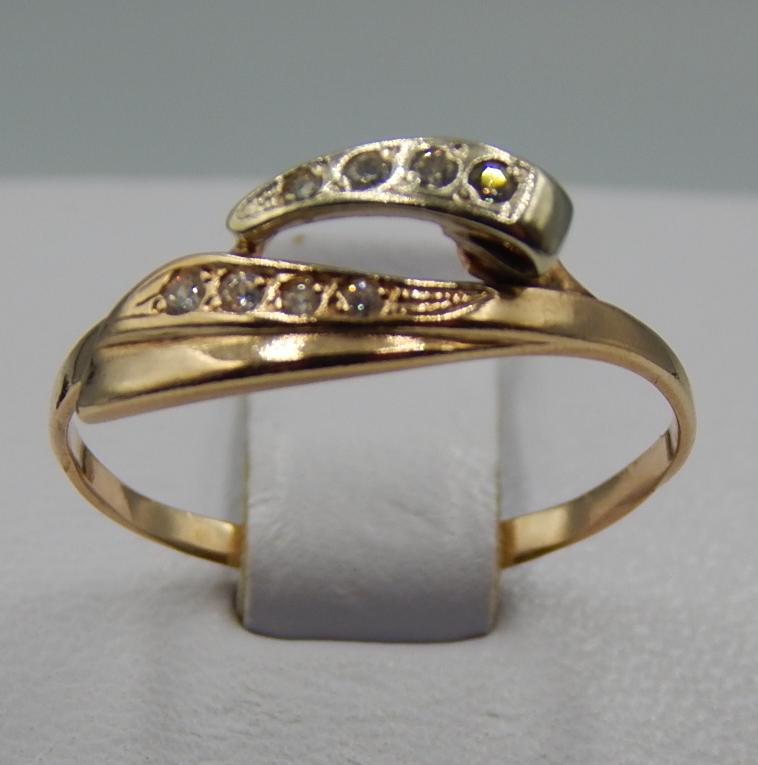 Кольцо из красного золота с цирконием (31559280) 0