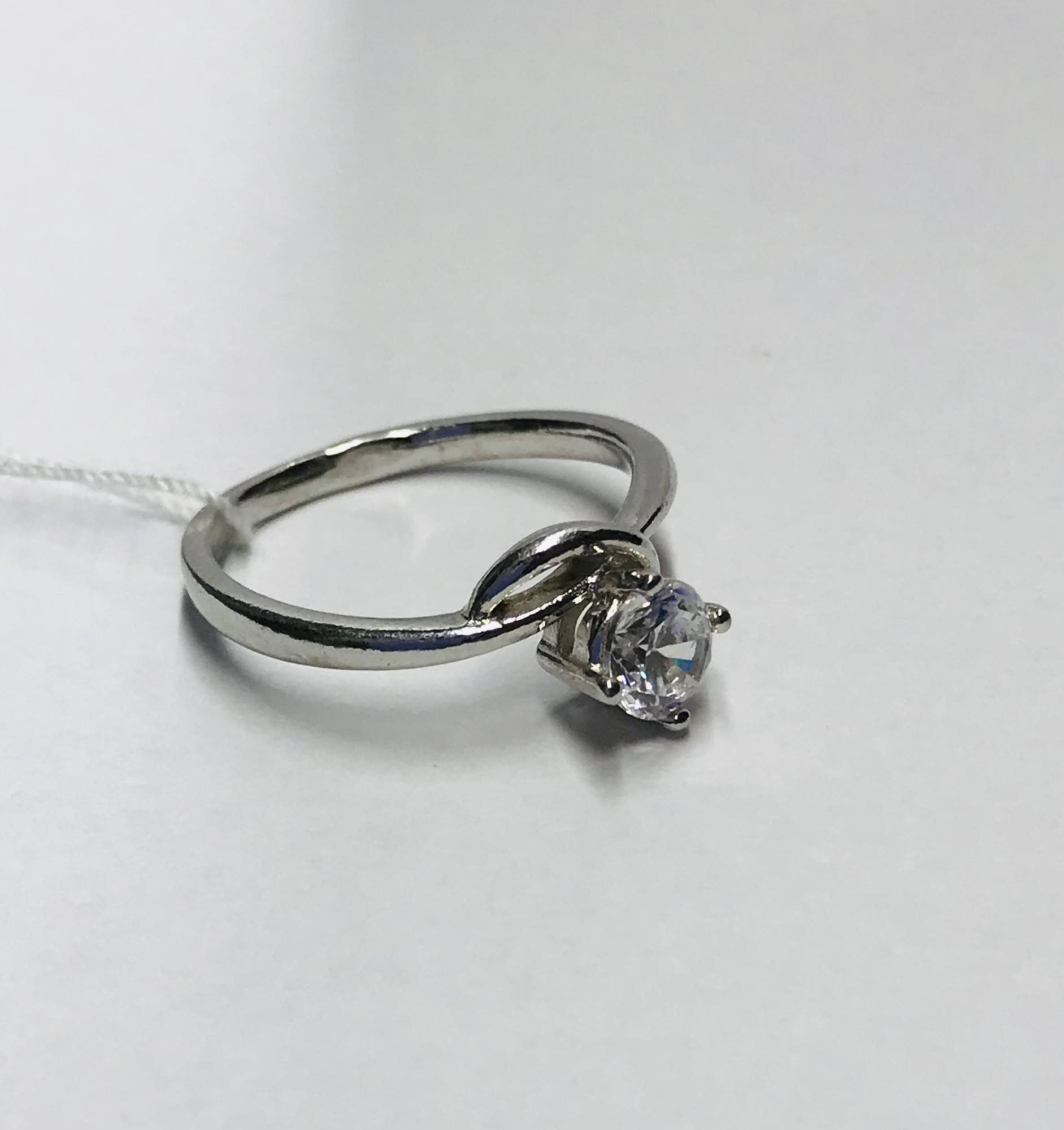 Серебряное кольцо с цирконием (32483569) 8