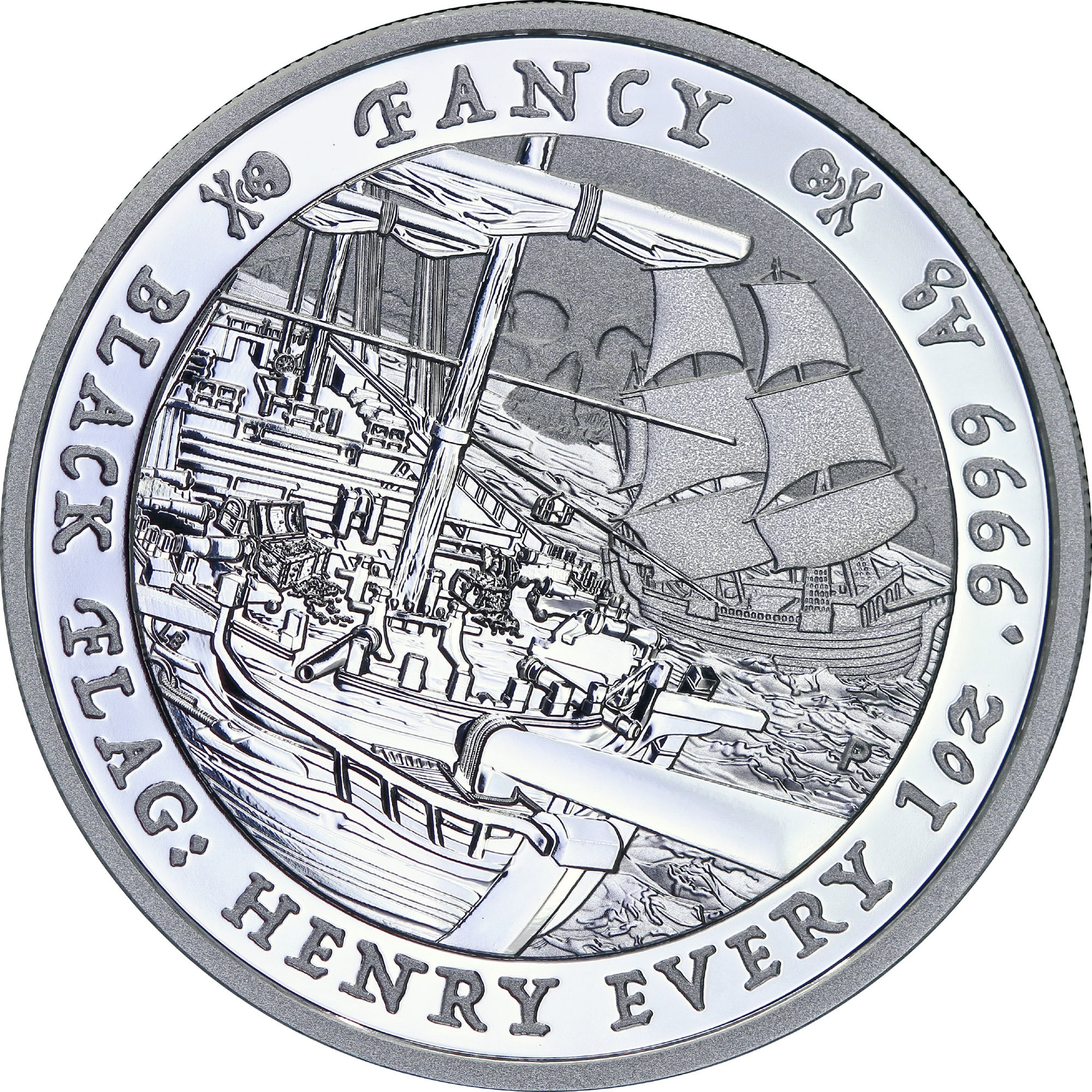 Срібна монета 1oz Піратський Корабель «Фантазія» 1 долар 2023 Тувалу (33272235) 0