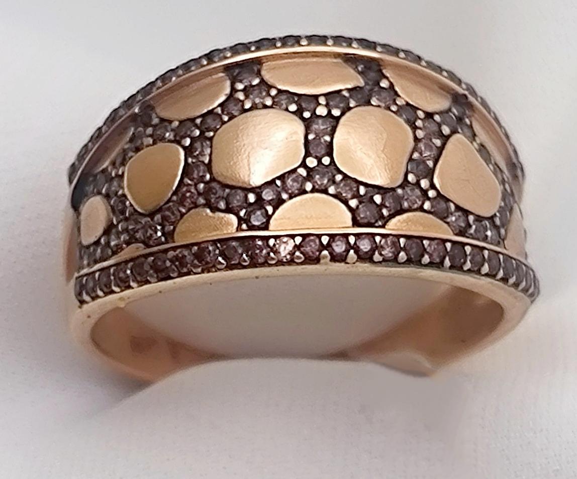 Кольцо из красного золота с цирконием (32609575)  4