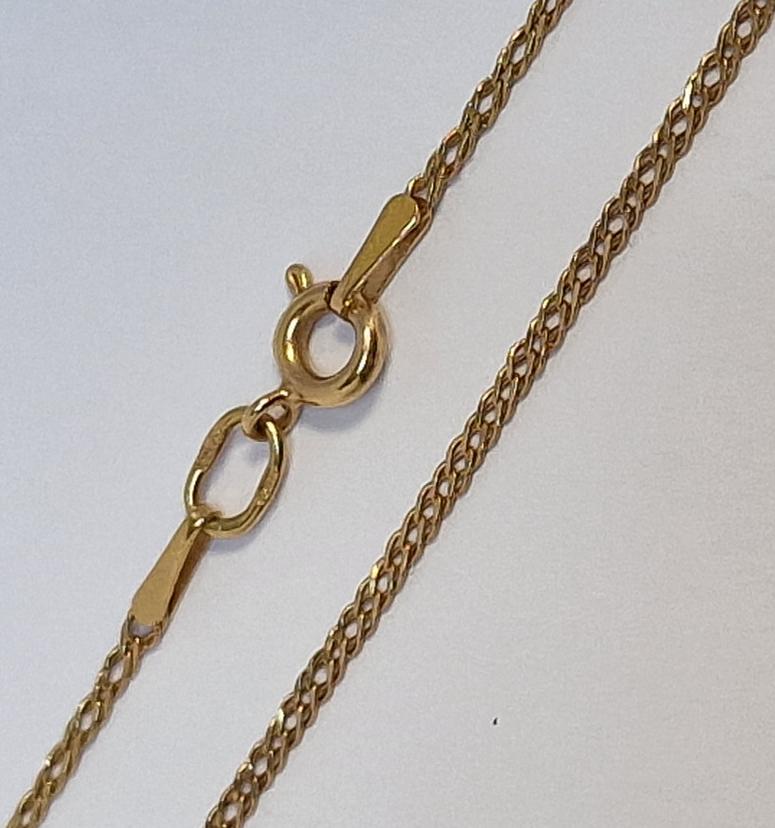 Ланцюжок з жовтого золота з плетінням подвійний Ромб (33723183) 0