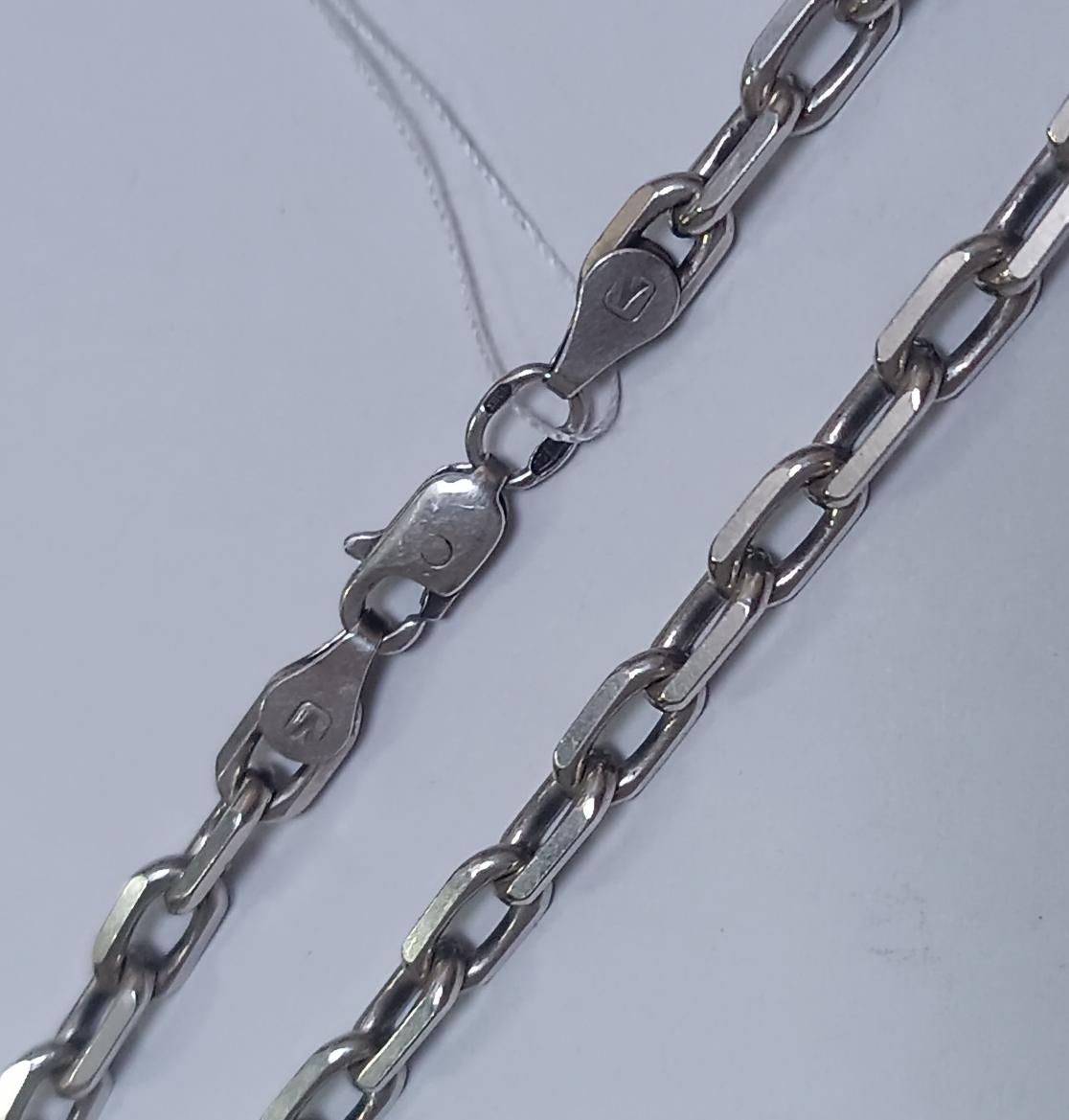 Серебряная цепь с плетением Якорное (33819582) 0