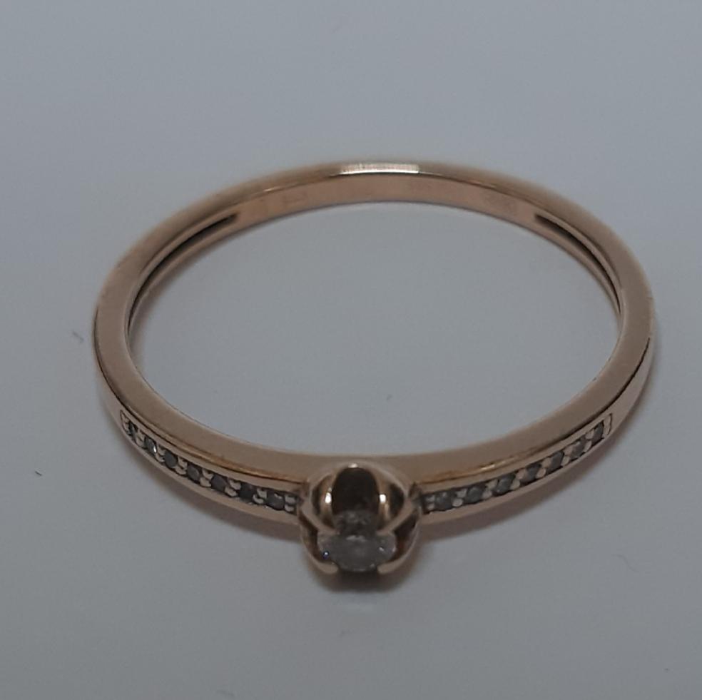 Кольцо из красного золота с цирконием (32321472)  3
