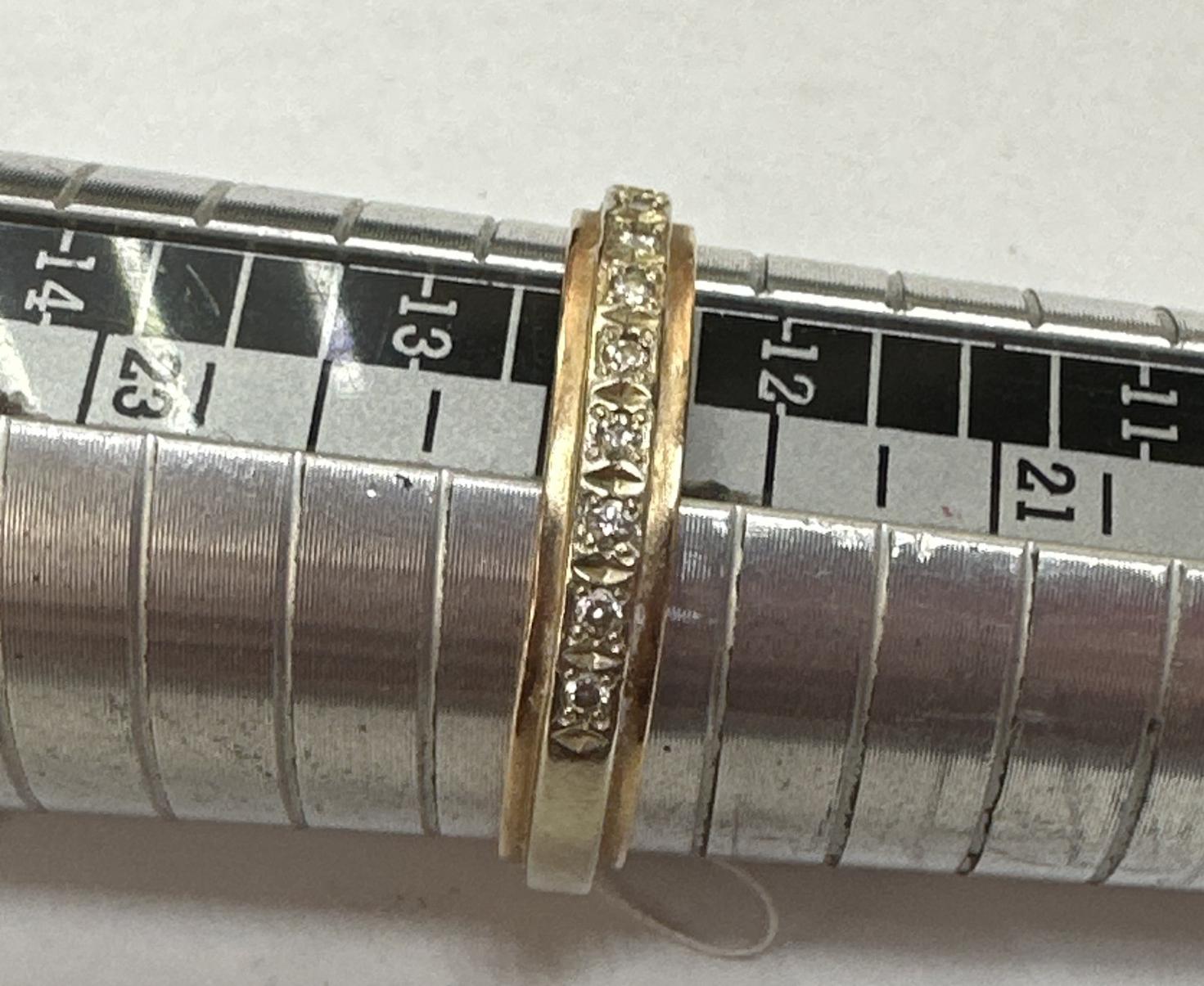 Обручальное кольцо из красного и белого золота с бриллиантом (-ми) (33832170)  3