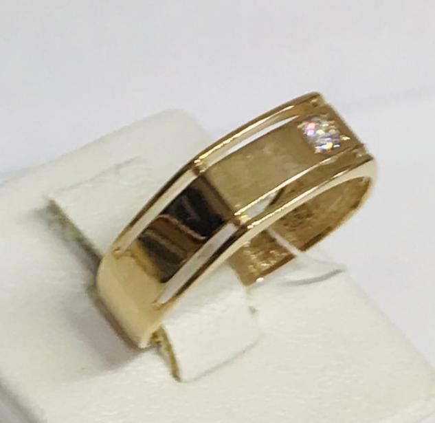 Перстень из красного золота с цирконием (30441755) 1