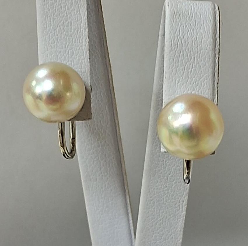 Сережки з білого золота з перли (31387836) 0