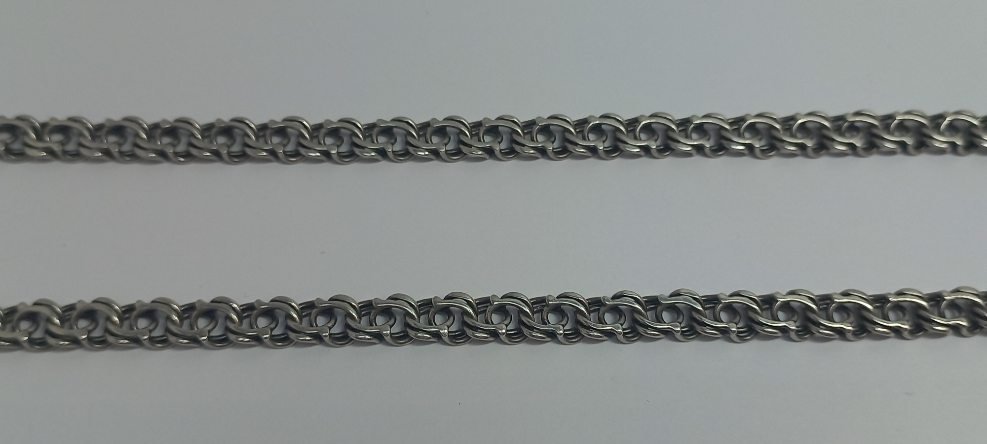 Серебряная цепь с плетением Бисмарк (33677572) 2