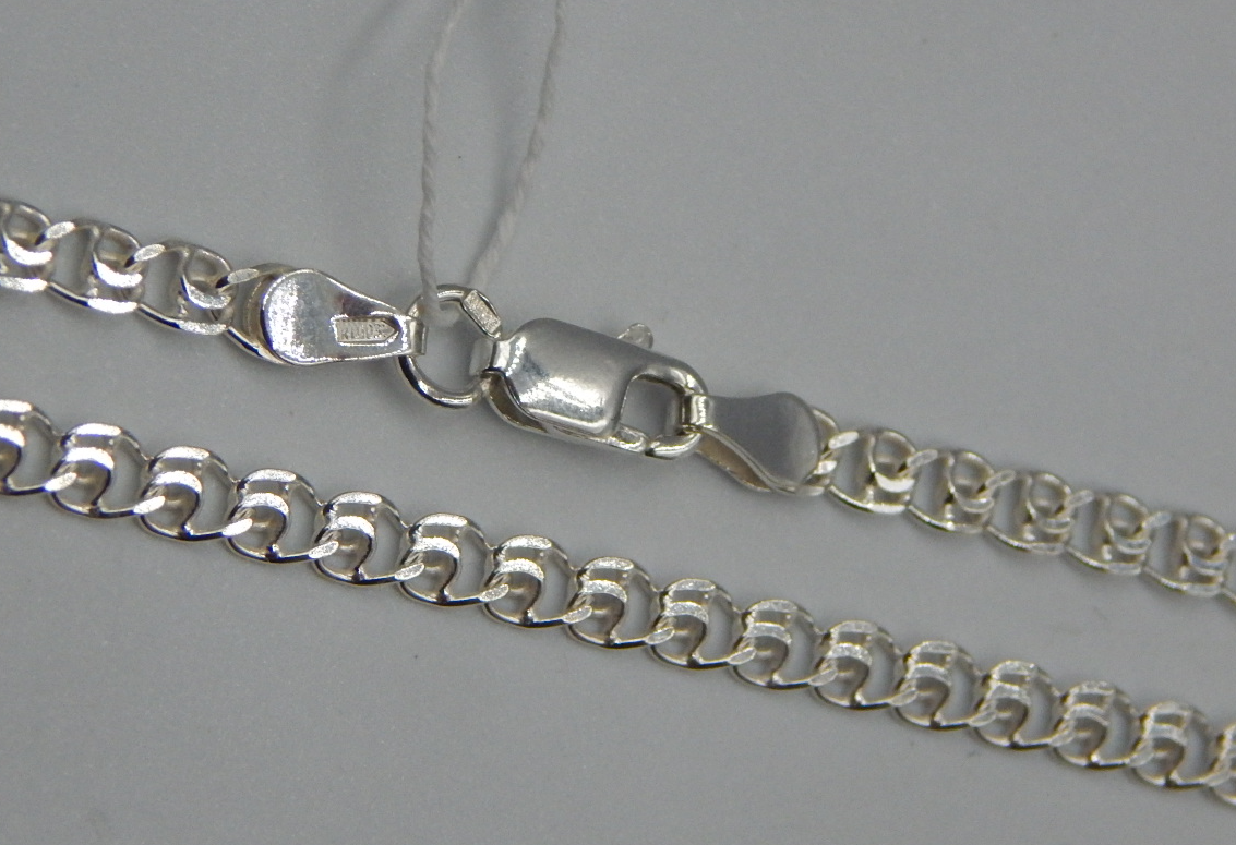 Серебряная цепь с плетением Лав (32278070) 0
