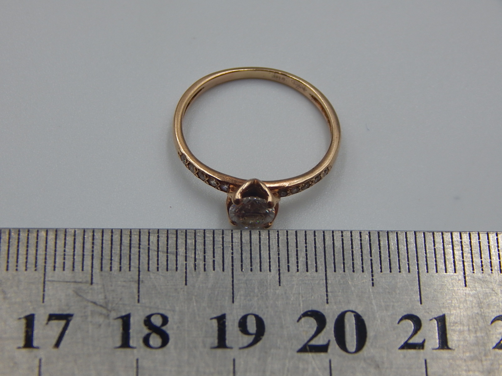 Кольцо из красного золота с цирконием (31571934) 5