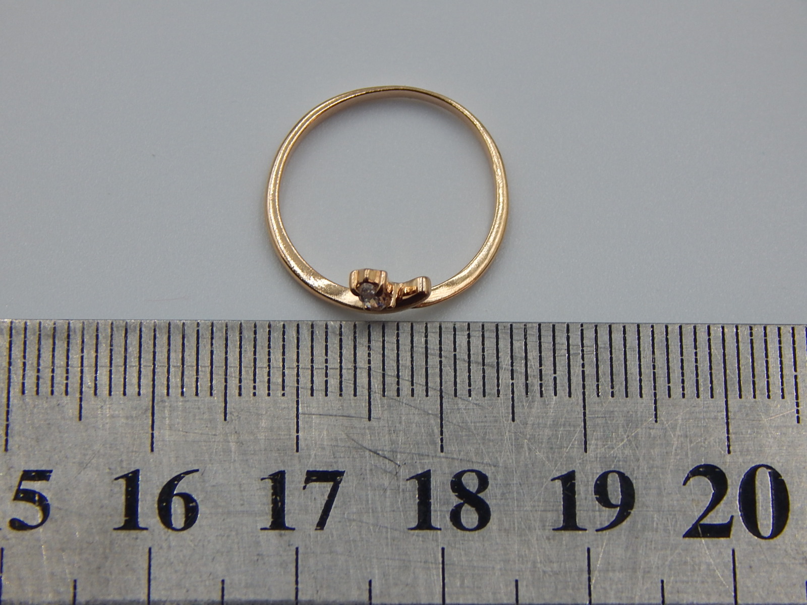 Кольцо из красного золота с цирконием (32394724) 5