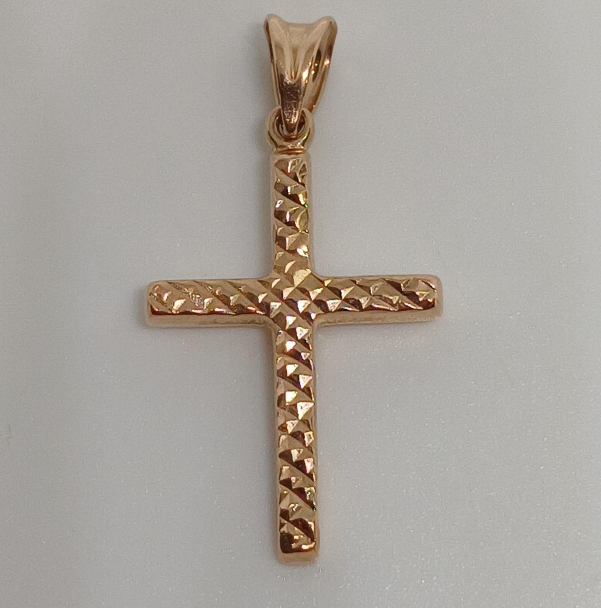 Підвіс-хрест з червоного золота (33806165) 0