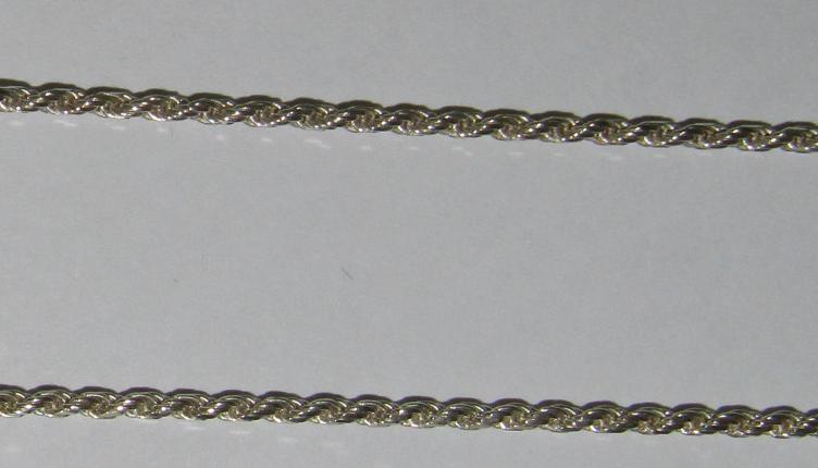 Серебряная цепь с плетением Веревочка (28954178) 0