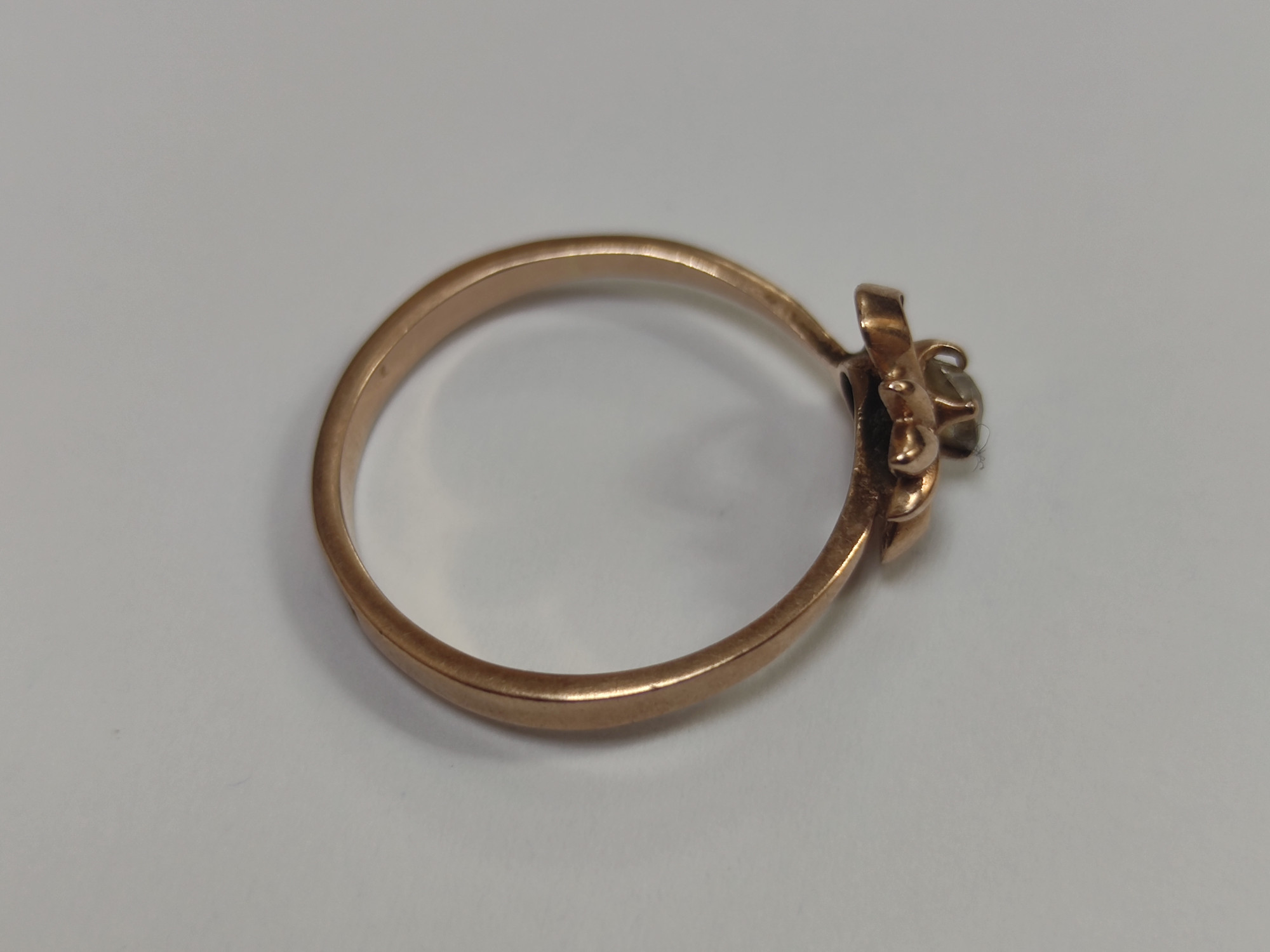 Кольцо из красного золота с цирконием (33738993) 2
