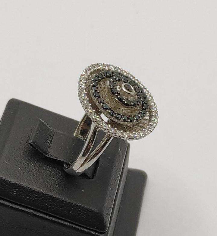 Серебряное кольцо с цирконием (33769462) 4