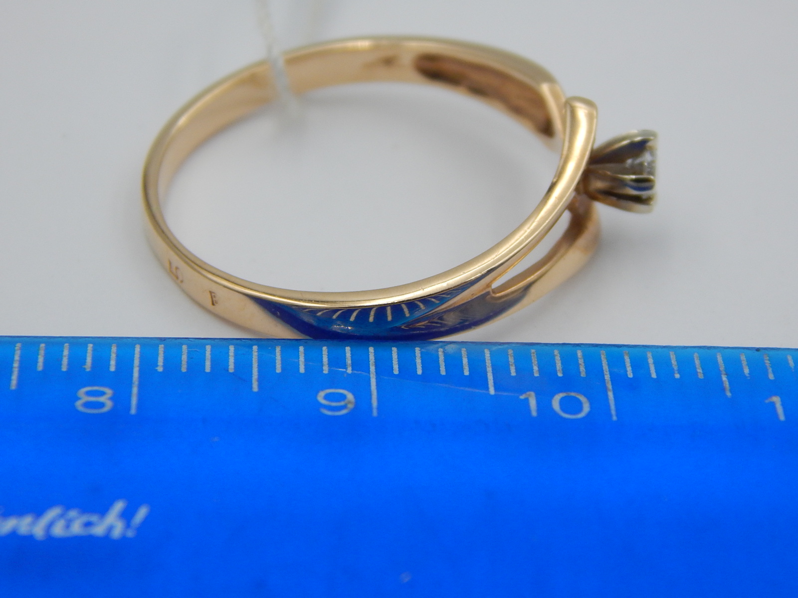 Кольцо из красного и белого золота с бриллиантом (-ми) (31172115) 5