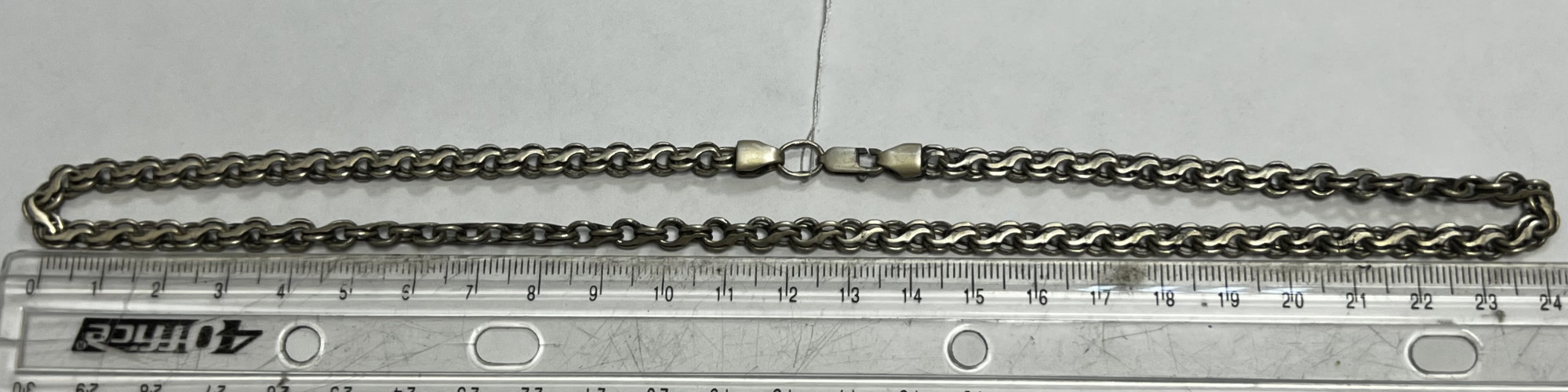 Серебряная цепь с плетением Ручеек (33584067) 1