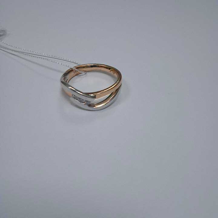 Кольцо из красного и белого золота с бриллиантом (-ми) (27418328) 2