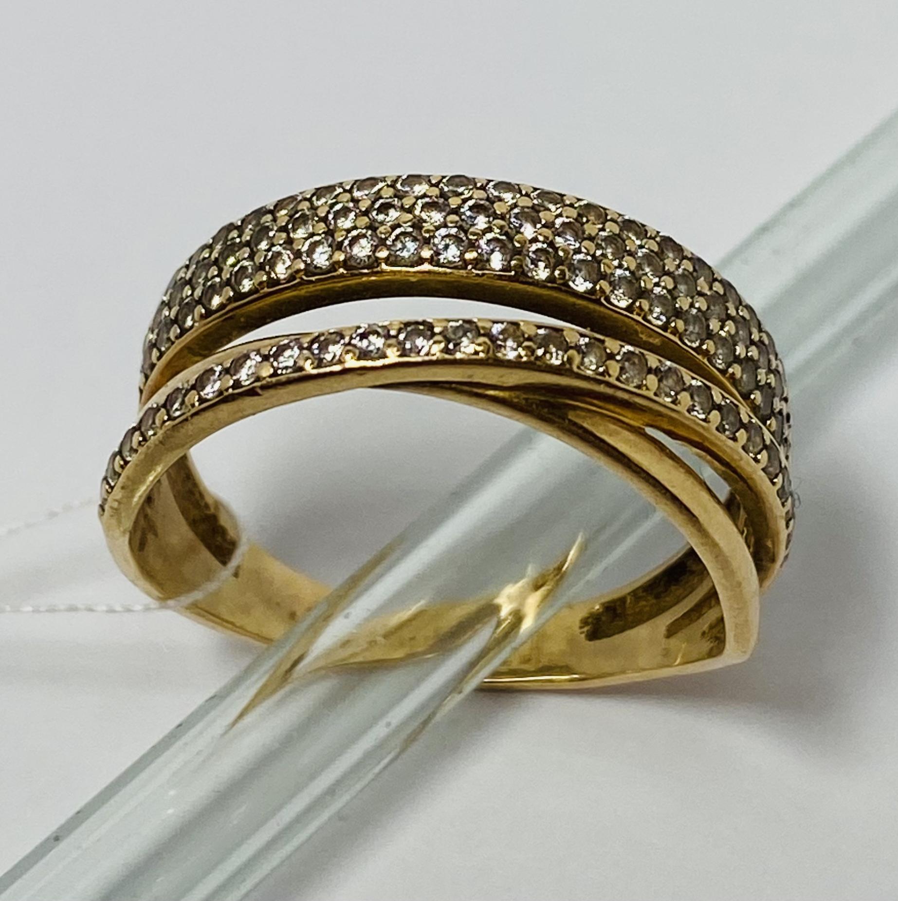 Кольцо из красного золота с цирконием (33808739) 0