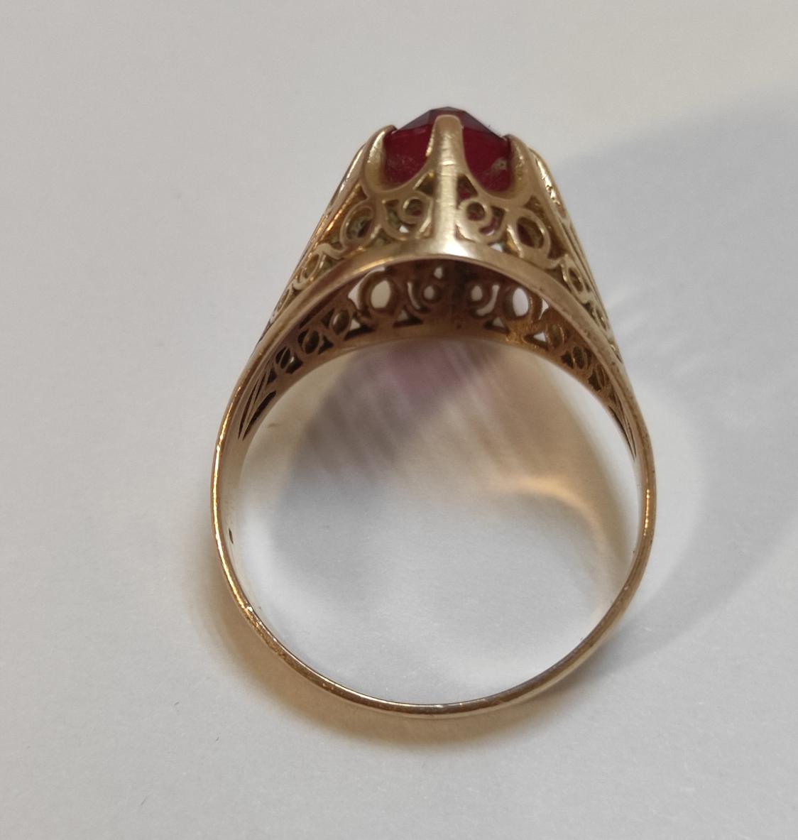Кольцо из красного золота с рубином (33966905) 3