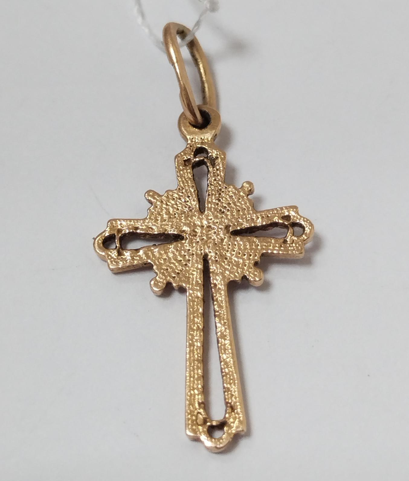 Підвіс-хрест з червоного золота (33959949) 1