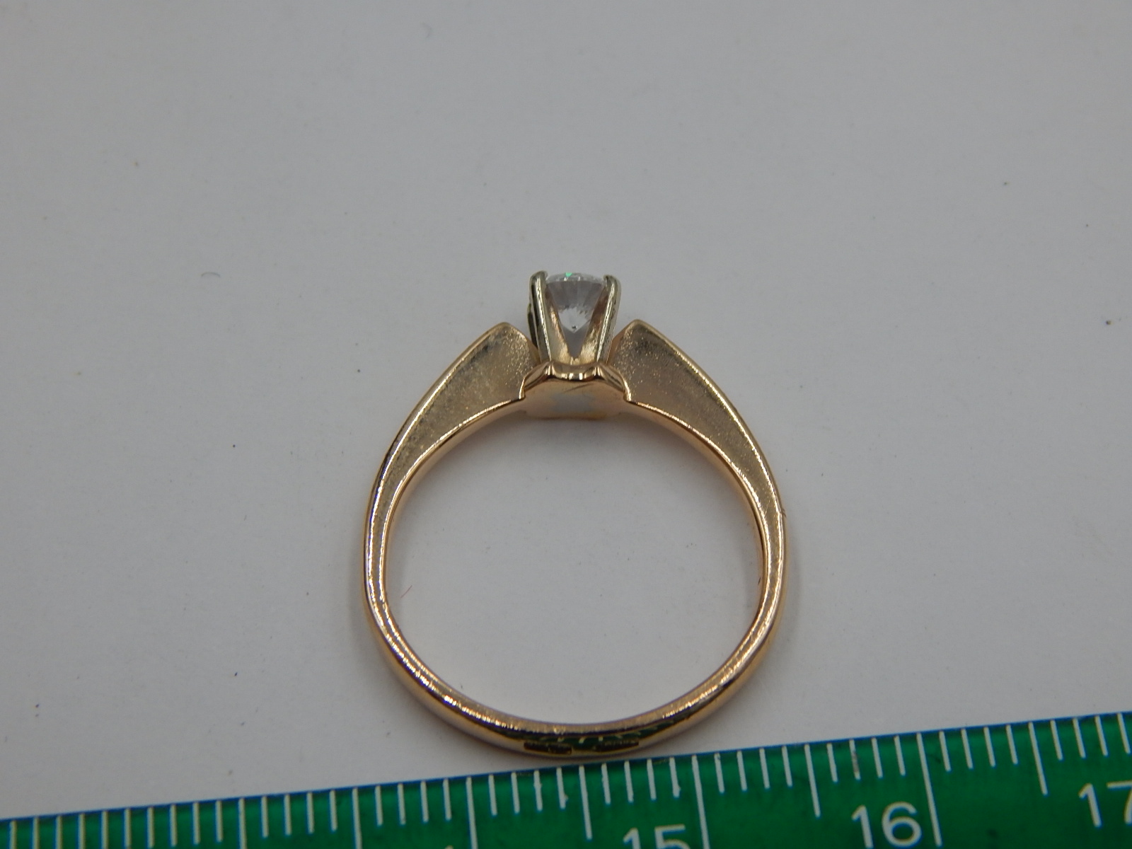 Кольцо из красного золота с цирконием (32454595) 5