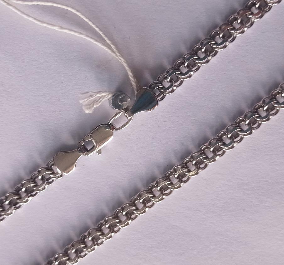 Серебряная цепь с плетением Бисмарк (30948727) 0