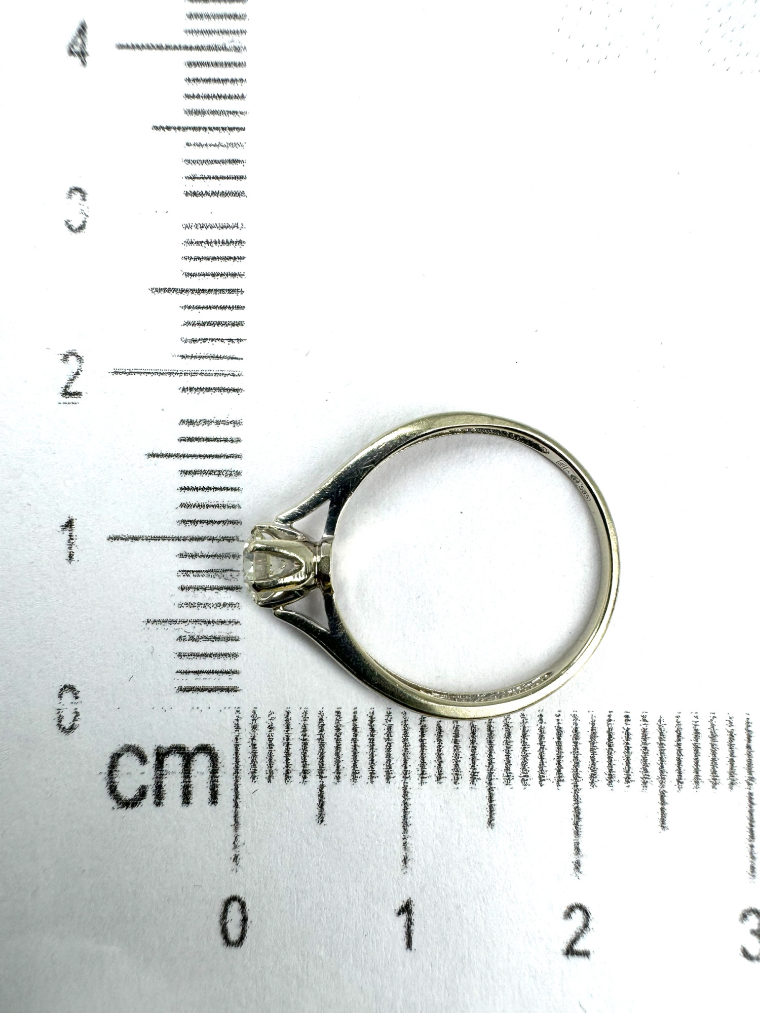 Кольцо из белого золота с бриллиантом (-ми) (33543075) 4